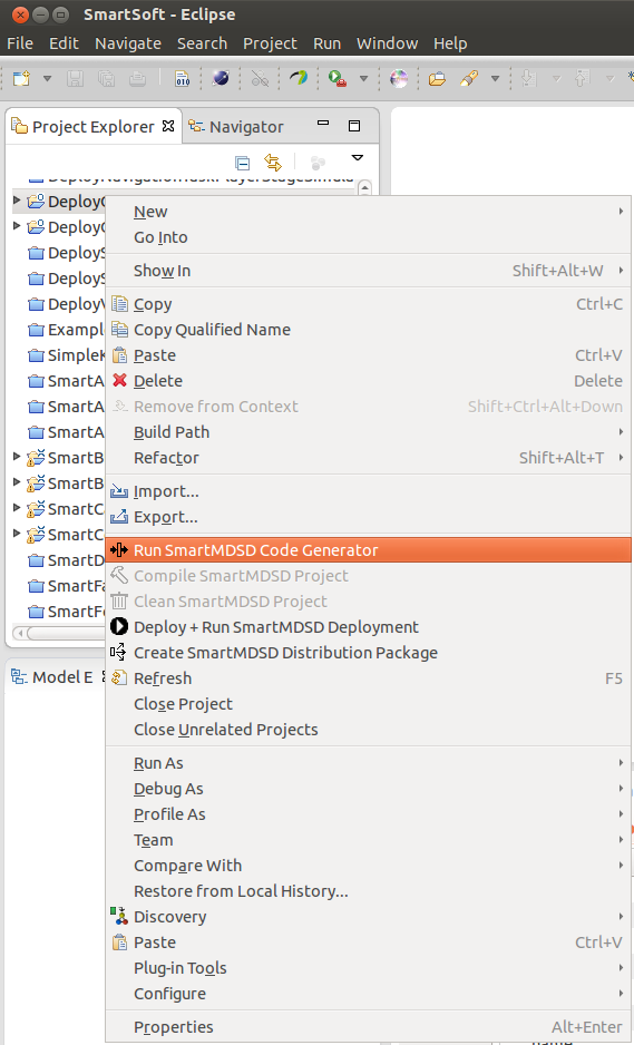 SmartSoft Deployment Code Generator